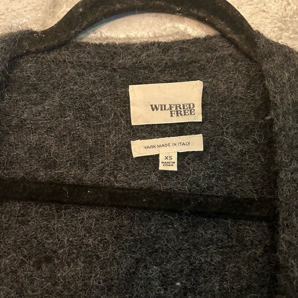 Long Grey Aritzia Wilfred Cardigan - Picture 2 of 3